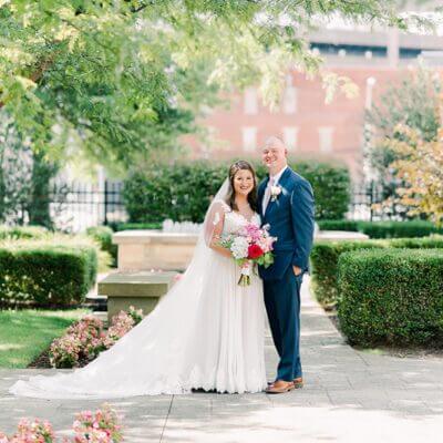 Pups and Pastels for this Charleston, West Virginia Couple